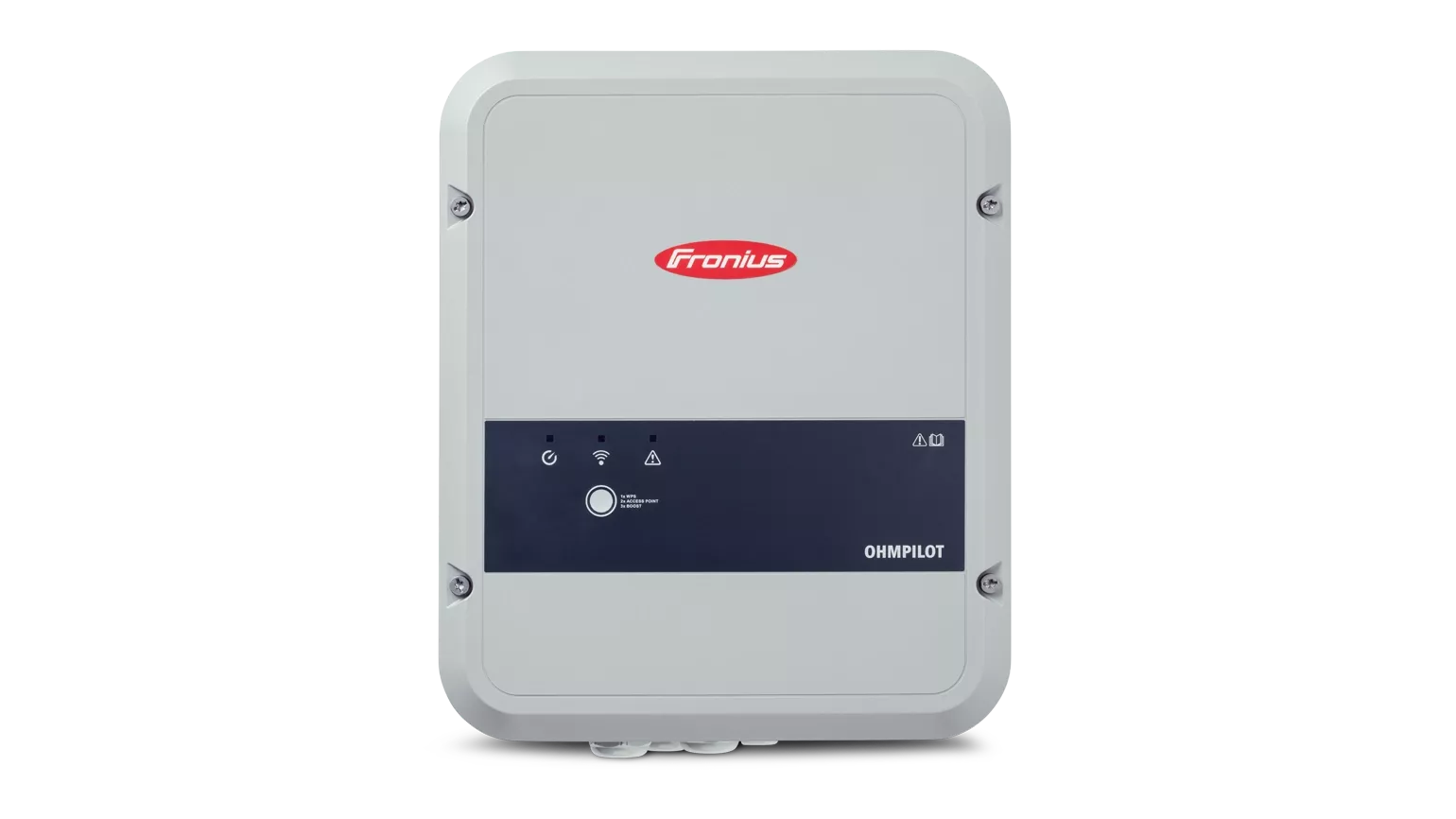 Fronius Ohmpilot solar diverter — steplessly controls power output from 0 to 9 kW to divert surplus solar generation into an electric hot water system